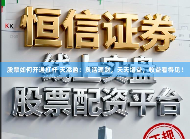 股票如何开通杠杆 天添盈：灵活理财，天天增益，收益看得见！